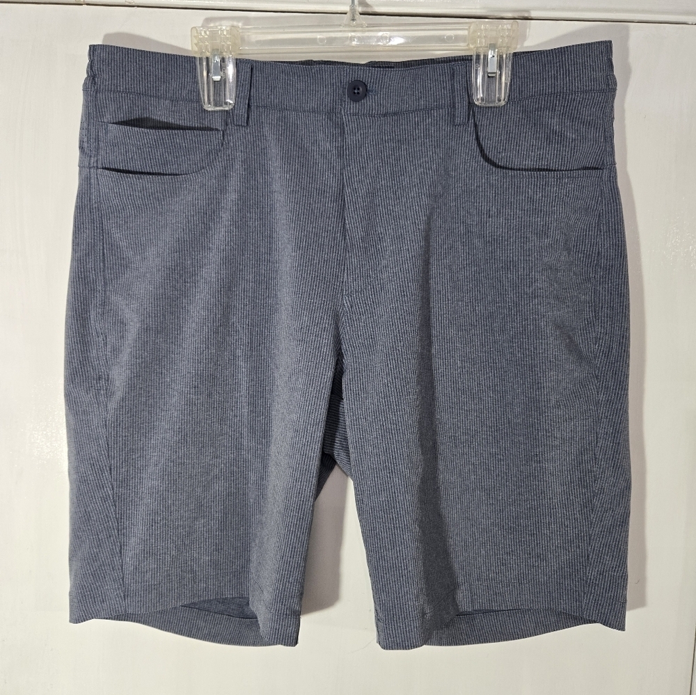 Maelreg Performance Shorts Gray Striped Shorts Sz 38